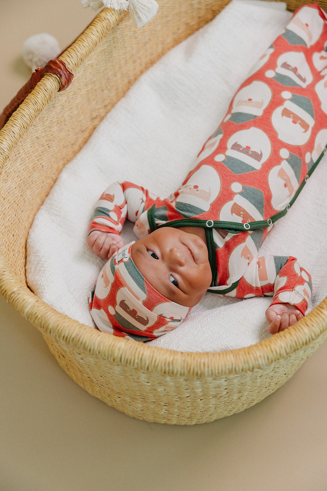 Top Knot Hat - Claus