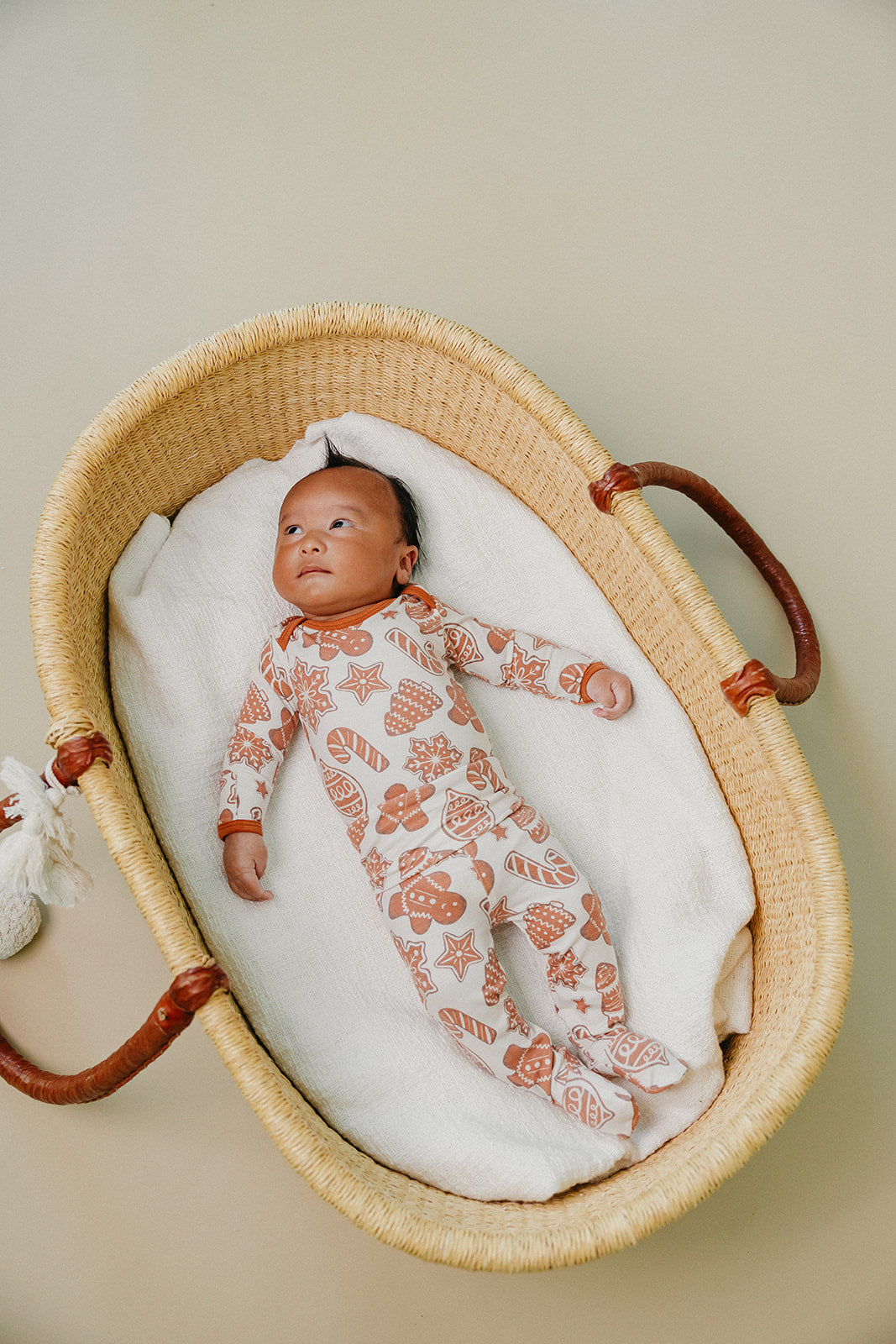 Footed Baby Pants - Gingerbread