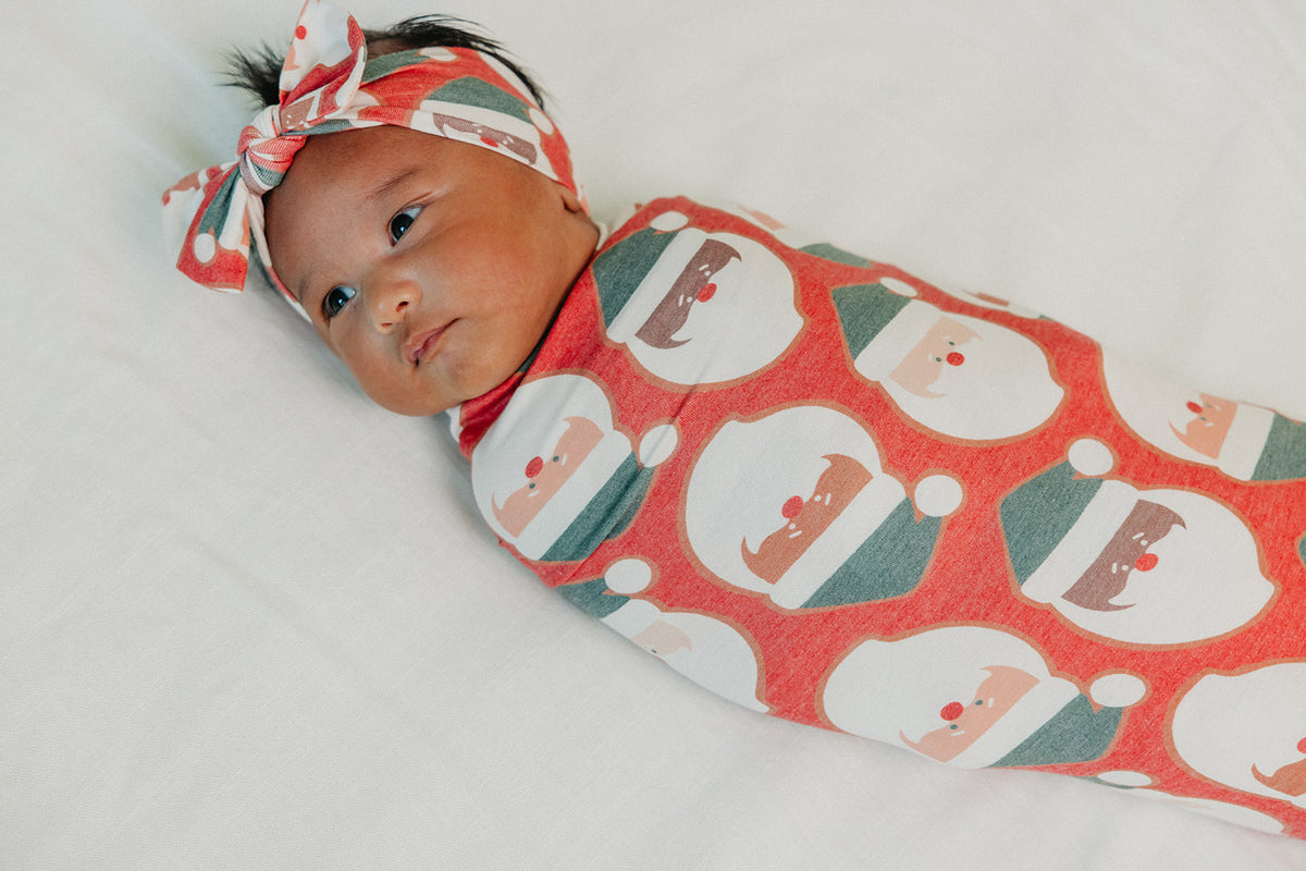 Knit Swaddle Blanket - Claus