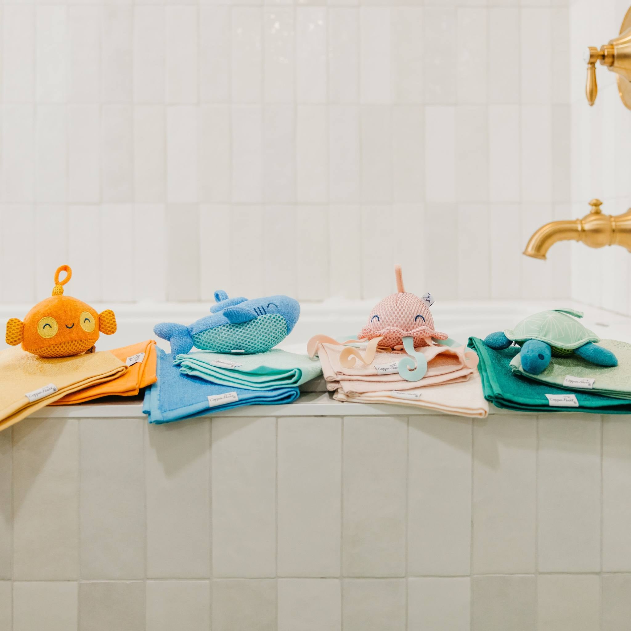 Plush Bath Toy Set Oceana – Copper Pearl