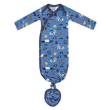 Bamboo Newborn Knotted Gown - Police Officer