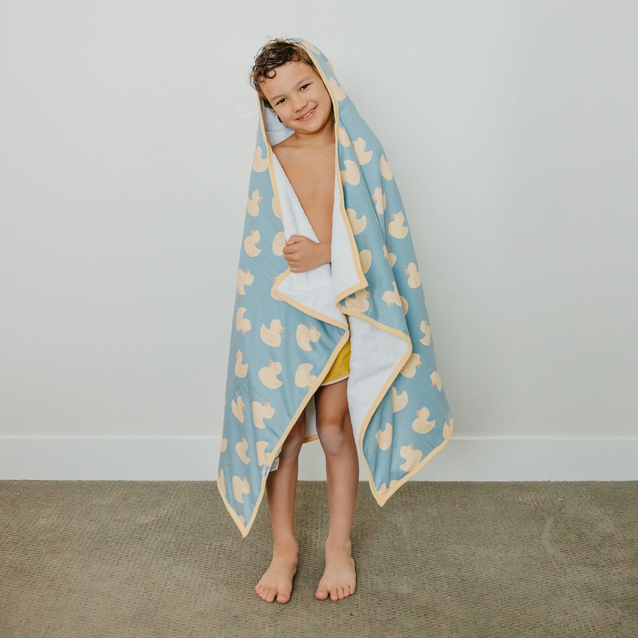 Premium Big Kid Hooded Towel - Ducky