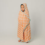 Premium Big Kid Hooded Towel - Mickey Mouse Check