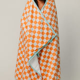 Premium Big Kid Hooded Towel - Mickey Mouse Check