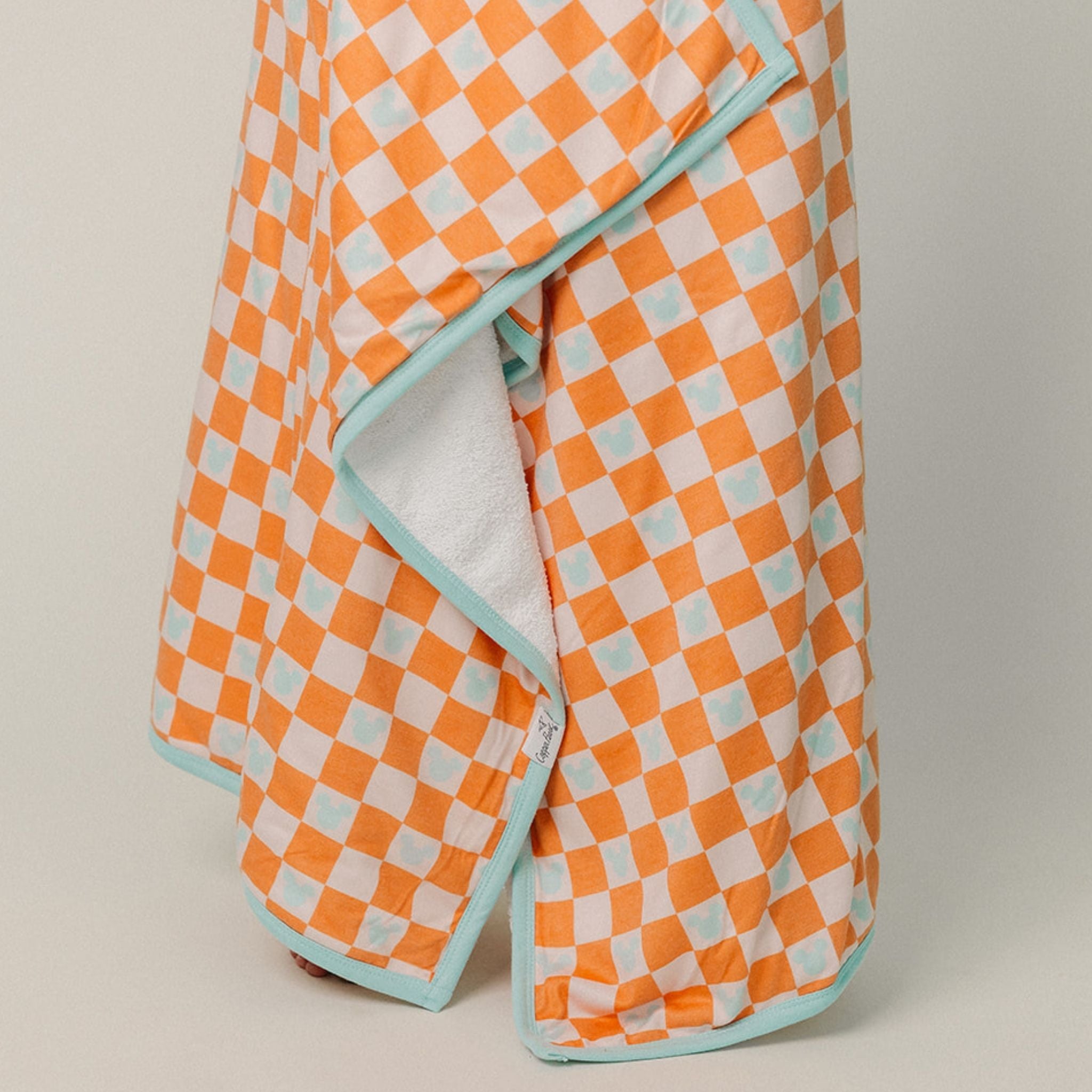 Premium Big Kid Hooded Towel - Mickey Mouse Check