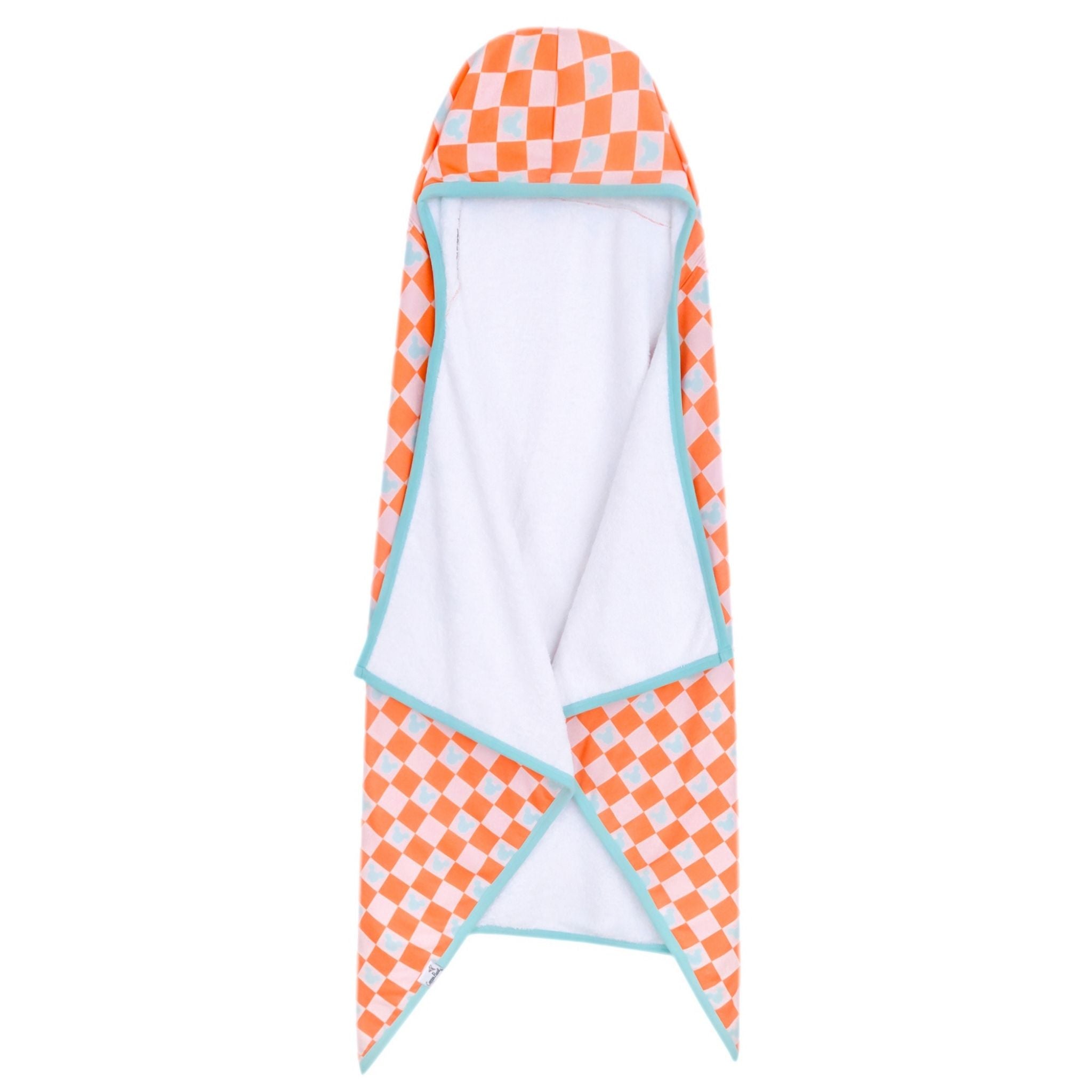Premium Big Kid Hooded Towel - Mickey Mouse Check
