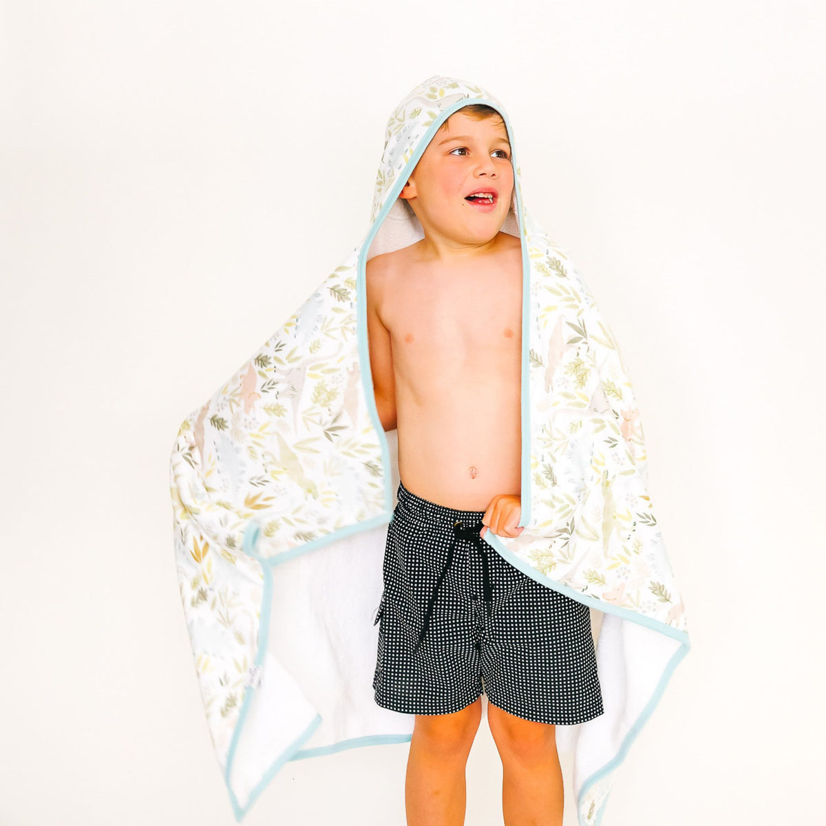 Premium Big Kid Hooded Towel - Rex