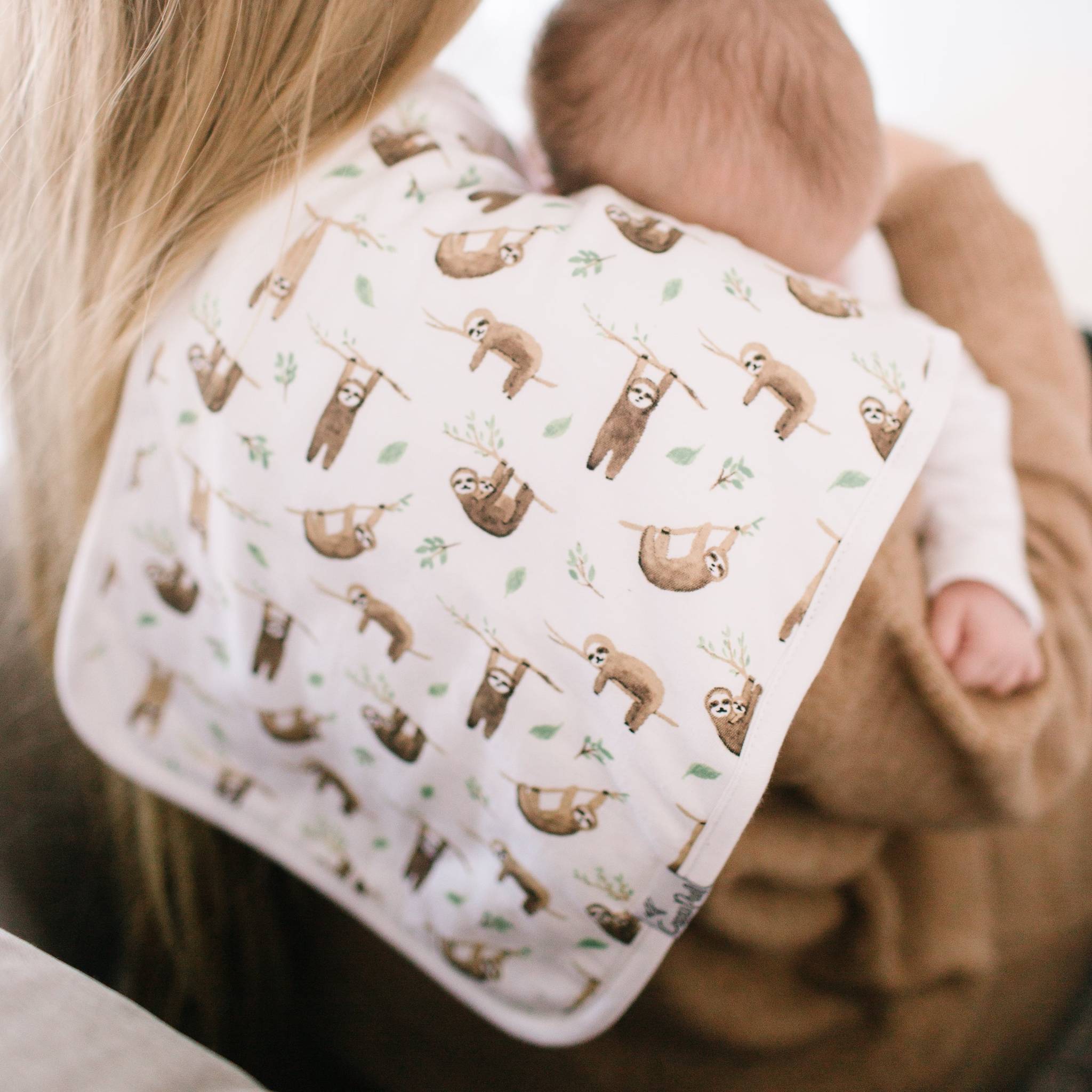 Baby Boy Sloth orders One of a Kind Baby Gift - Knit blanket, bib and bup cloth