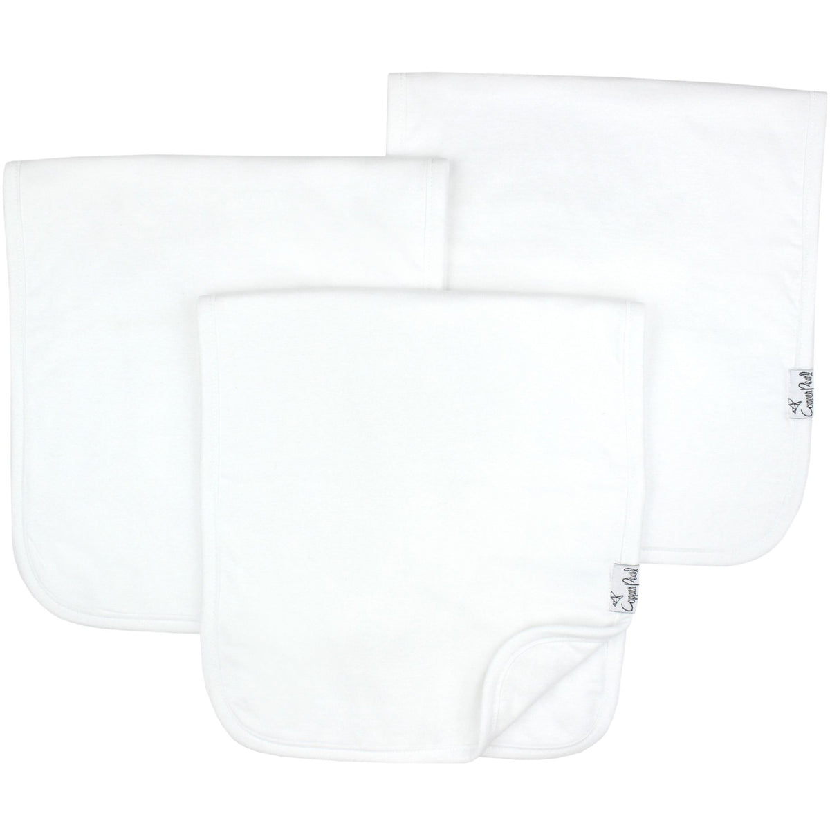 Premium Burp Cloths - White Basics