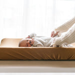 Premium Knit Diaper Changing Pad Cover - Camel