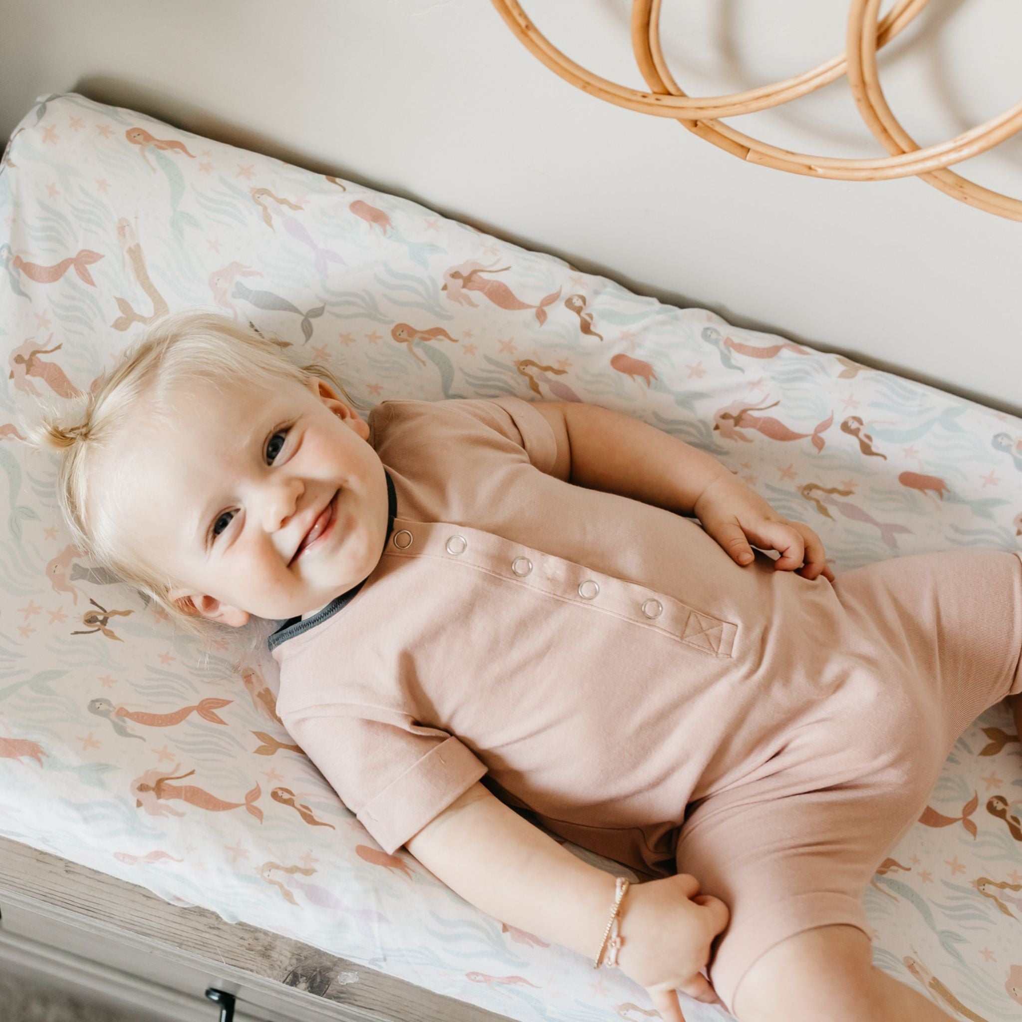 Premium Knit Diaper Changing Pad Cover - Coral