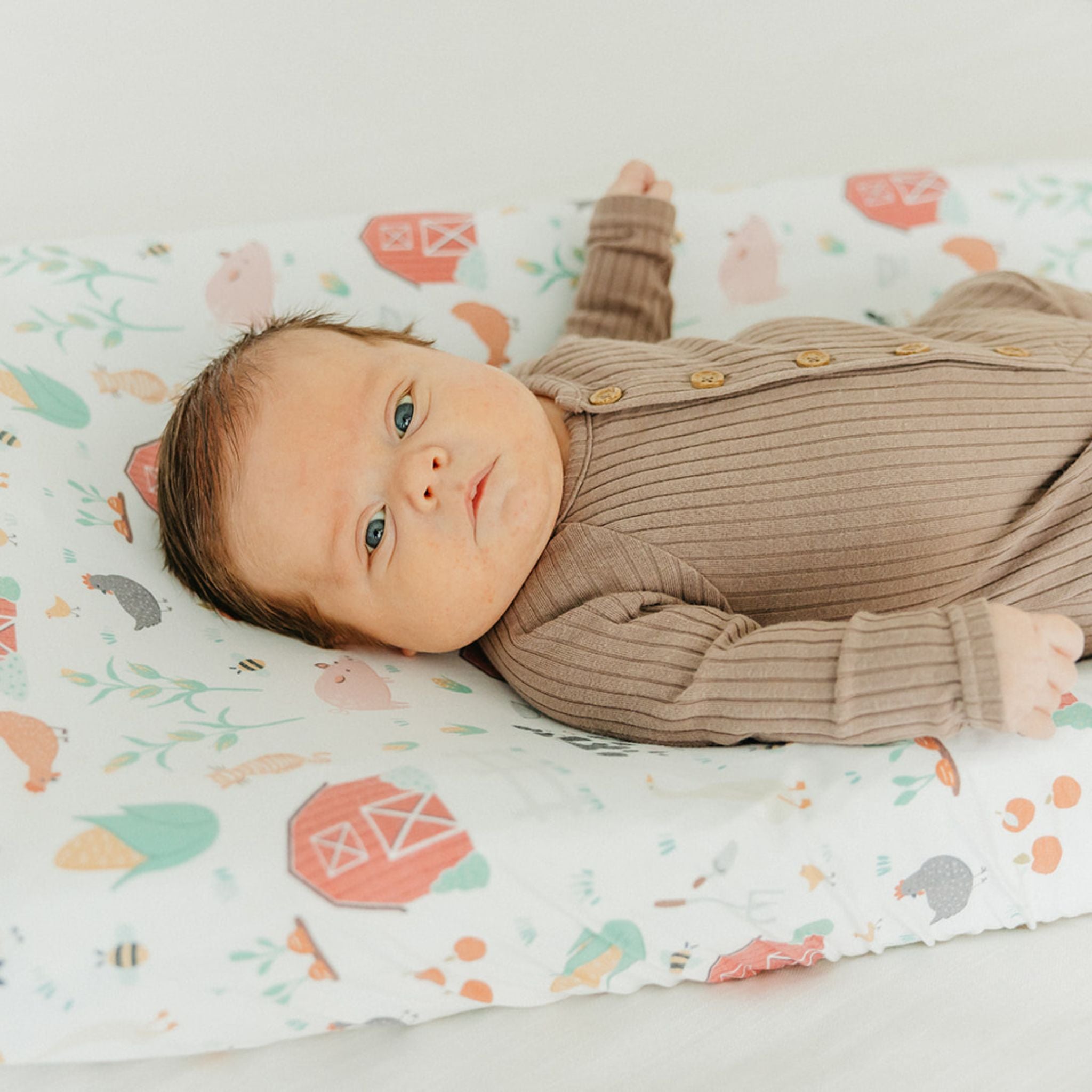 Premium Knit Diaper Changing Pad Cover - Farmstead
