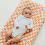 Premium Knit Diaper Changing Pad Cover - Mickey Mouse Check