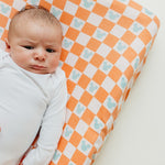 Premium Knit Diaper Changing Pad Cover - Mickey Mouse Check