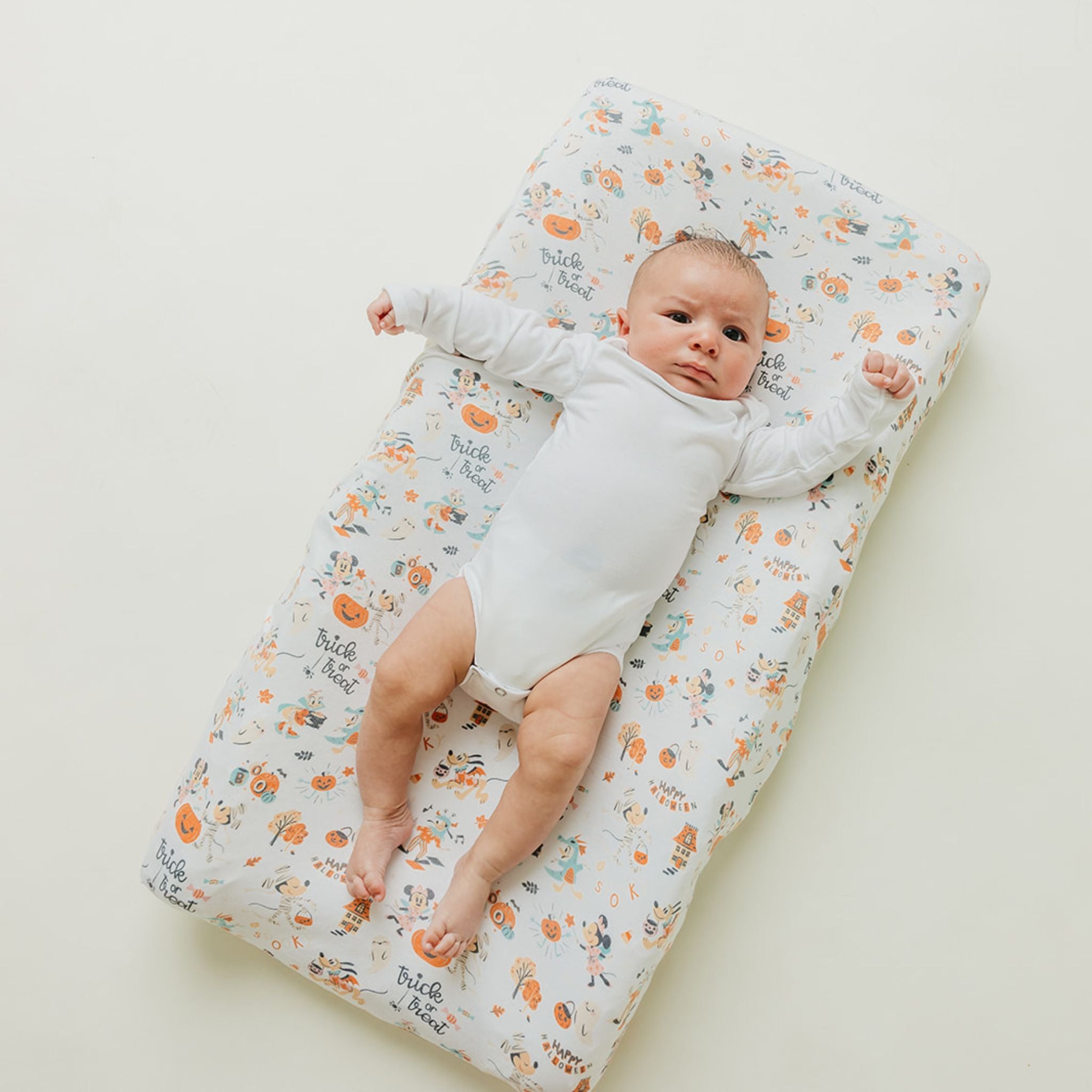 Premium Knit Diaper Changing Pad Cover - Mickey Mouse's Boo Bash