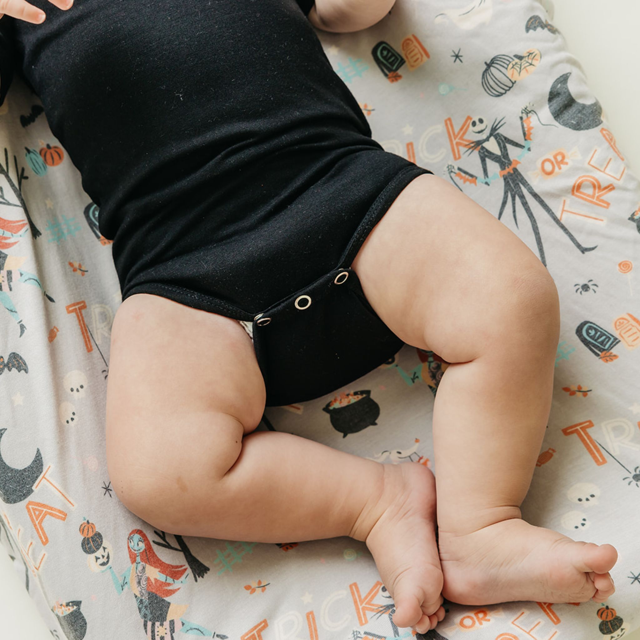 Premium Knit Diaper Changing Pad Cover - Nightmare Before Christmas