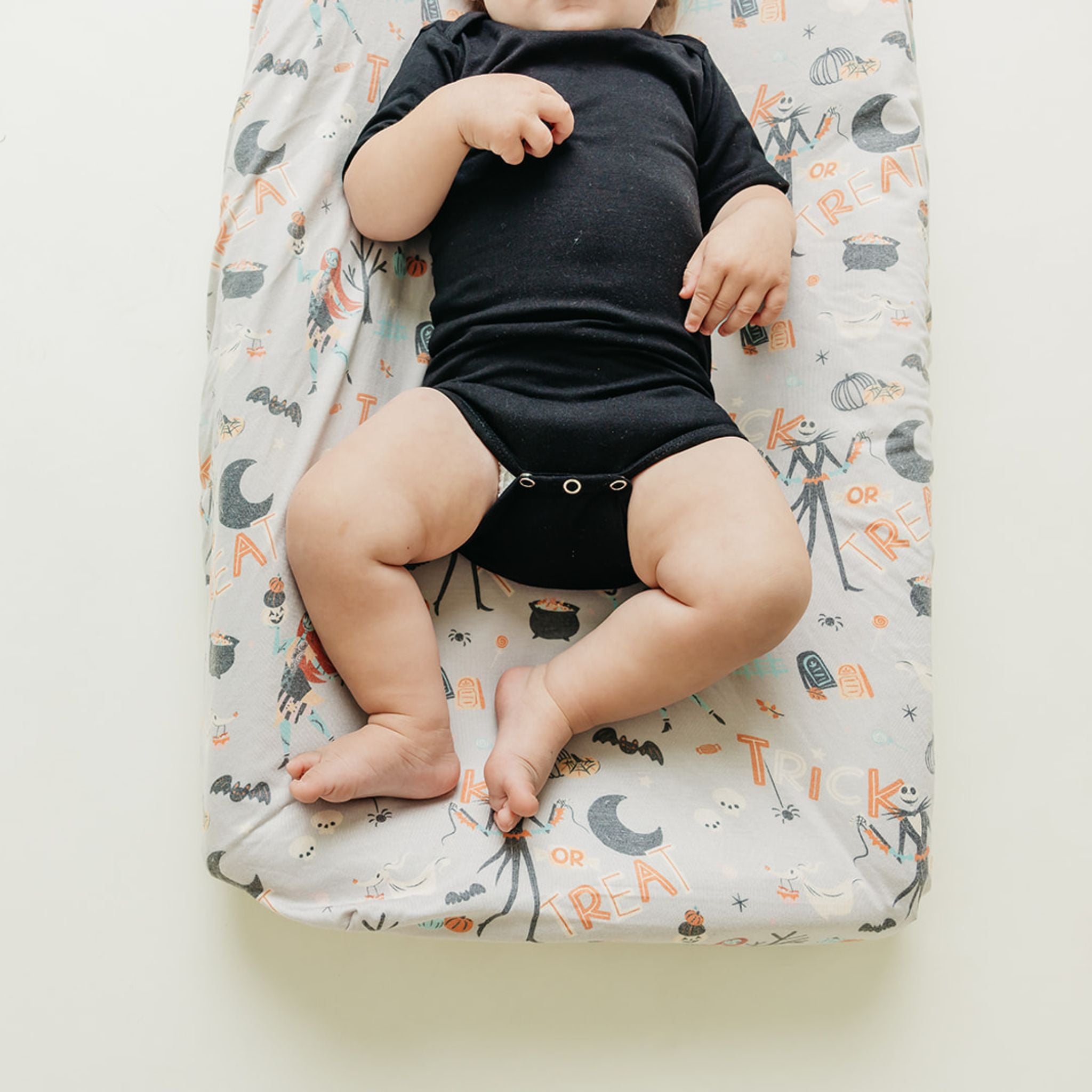 Premium Knit Diaper Changing Pad Cover - Nightmare Before Christmas