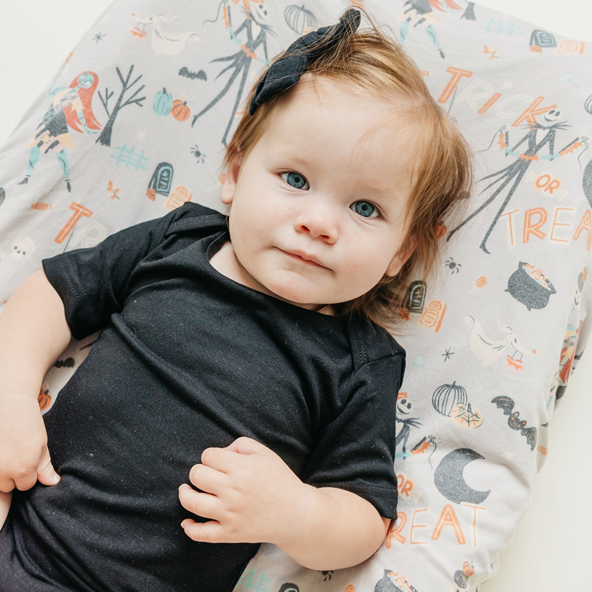 Premium Knit Diaper Changing Pad Cover - Nightmare Before Christmas