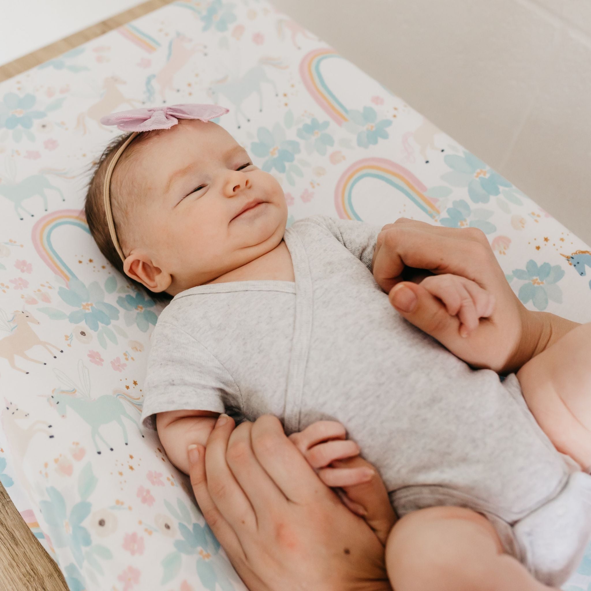 Premium Knit Diaper Changing Pad Cover - Whimsy