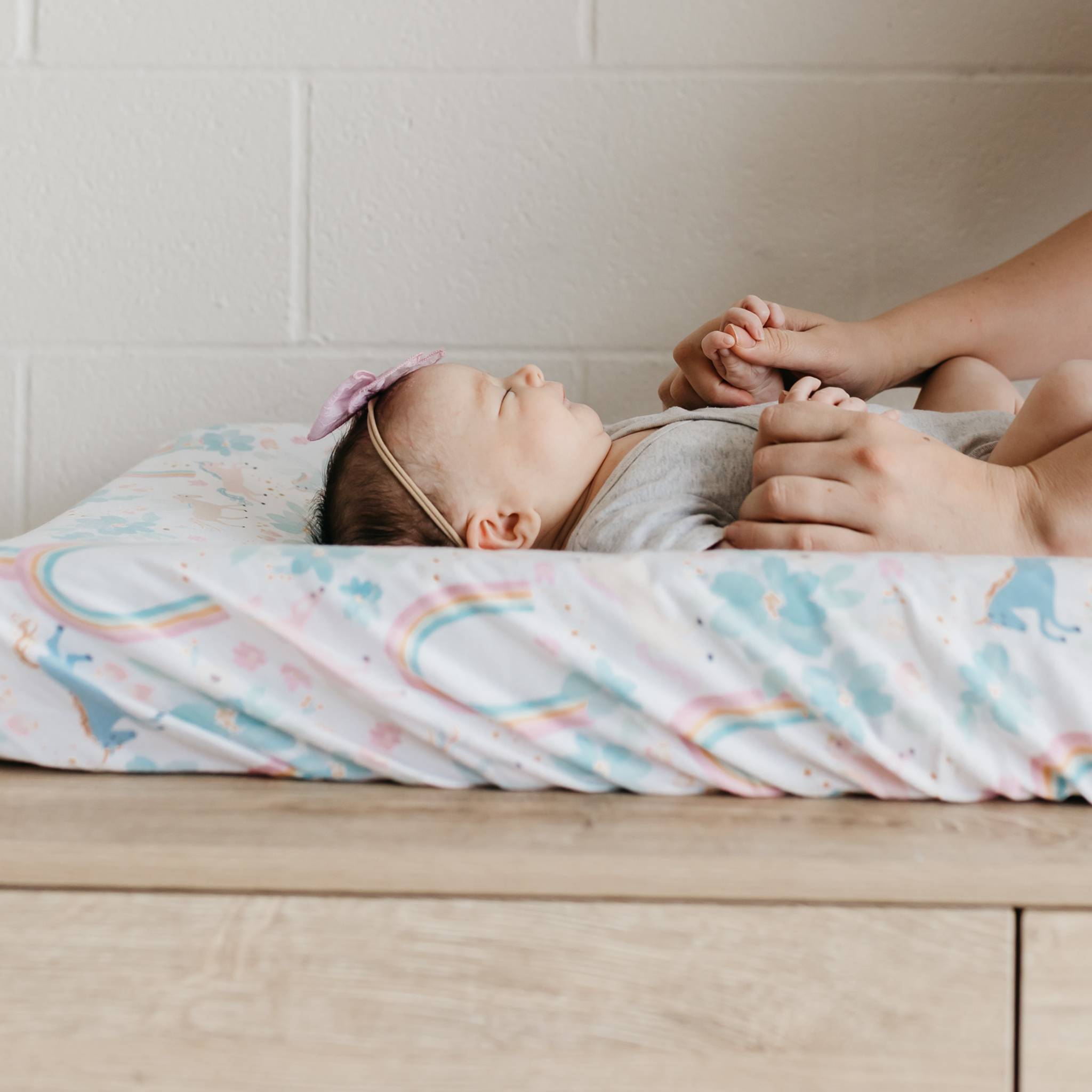 Premium Knit Diaper Changing Pad Cover - Whimsy