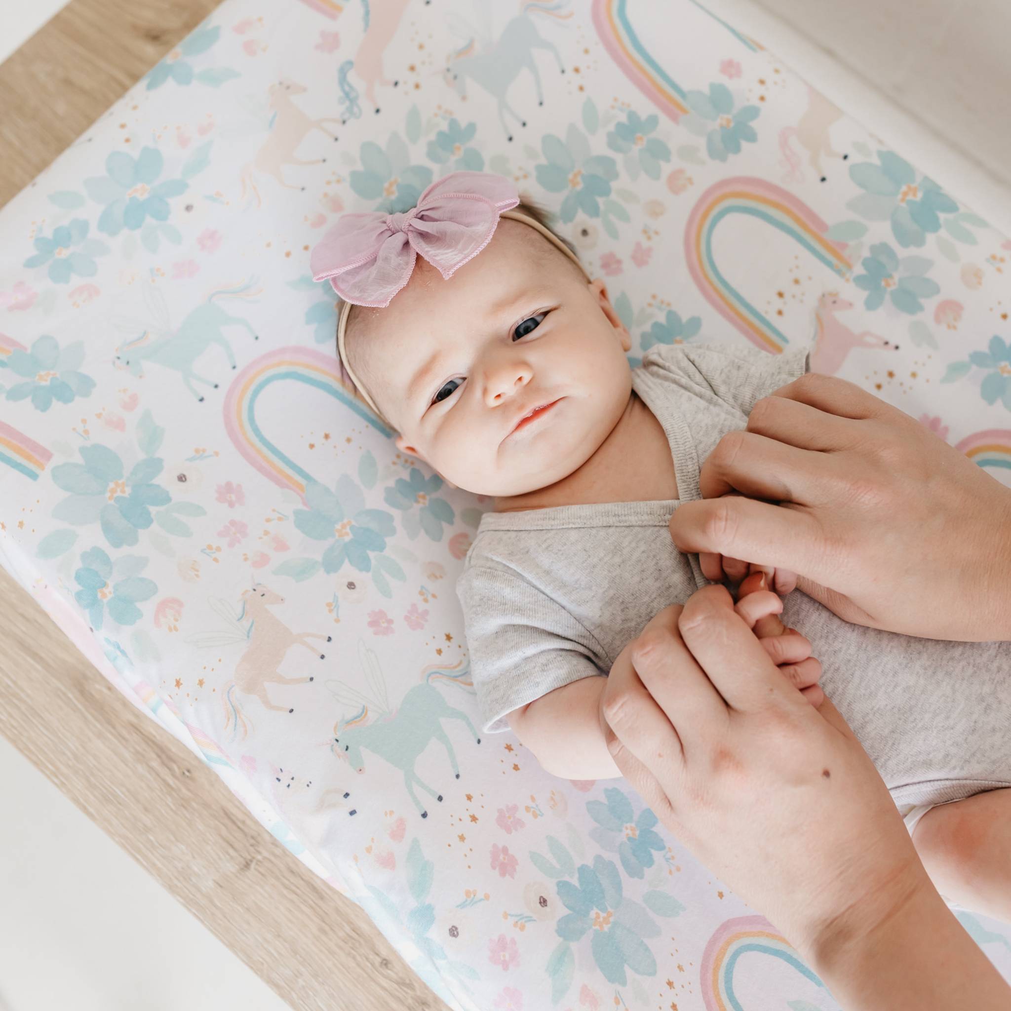 Premium Knit Diaper Changing Pad Cover - Whimsy