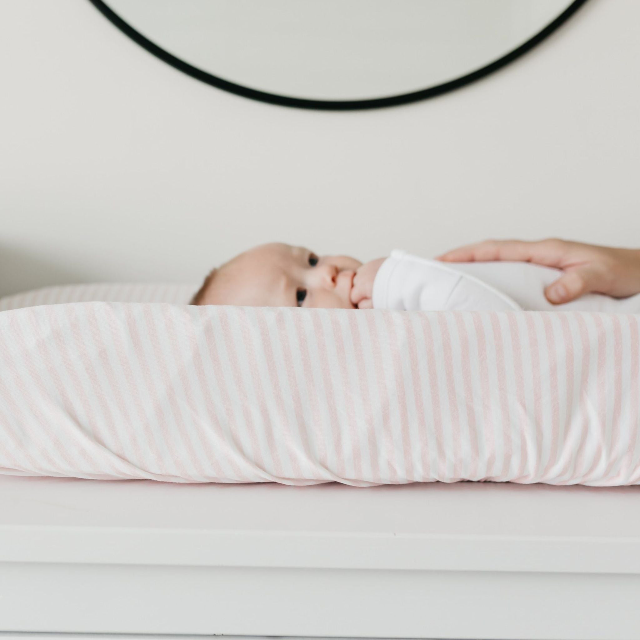 Premium Knit Diaper Changing Pad Cover Winnie – Copper Pearl