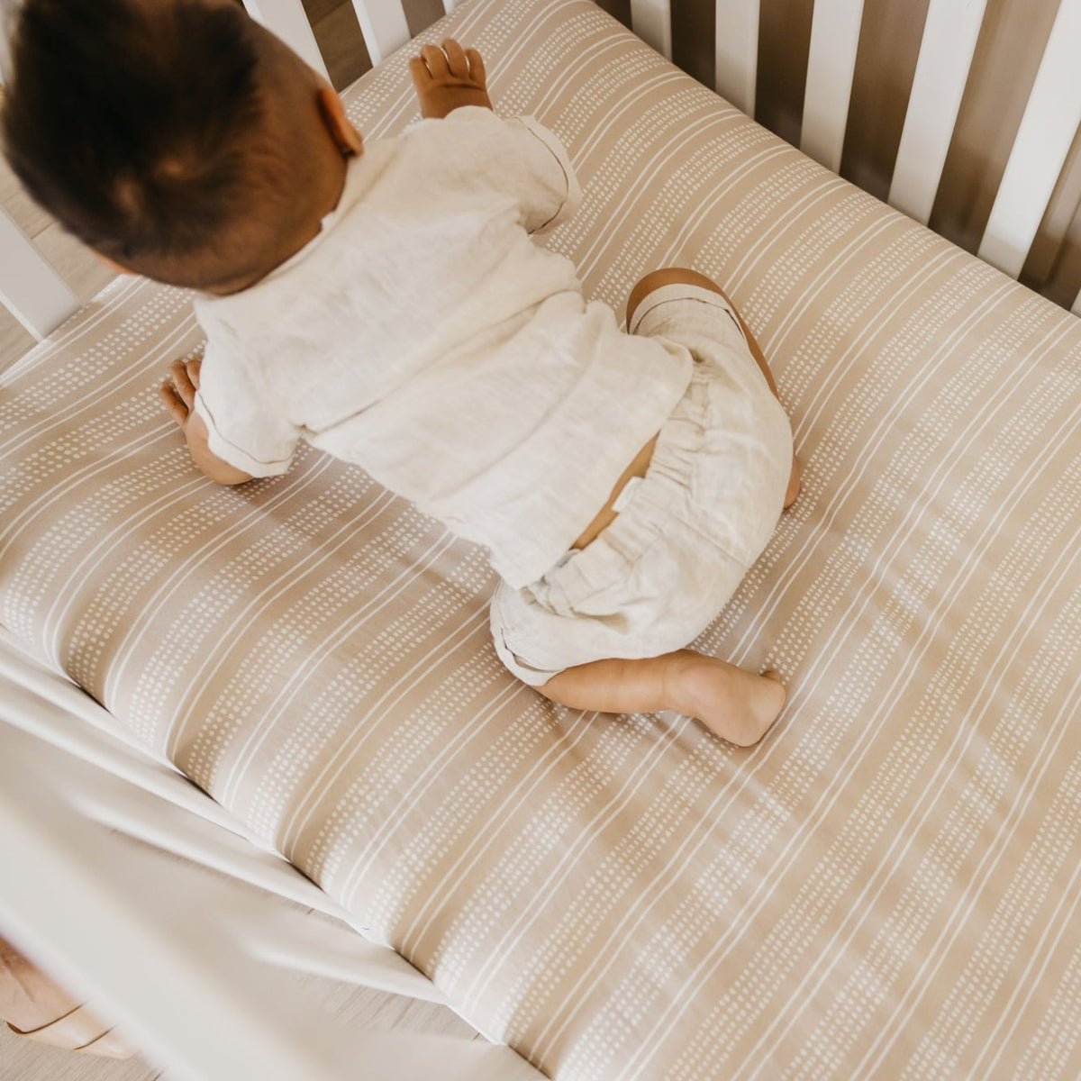 Premium Knit Fitted Crib Sheet - Clay