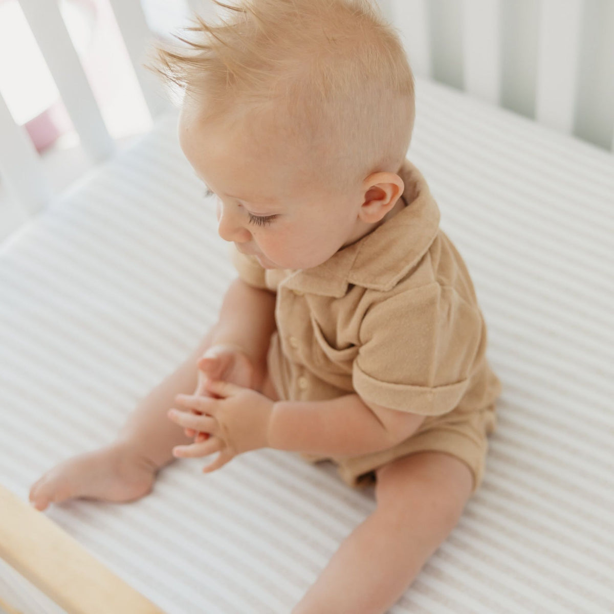 Premium Knit Fitted Crib Sheet - Coastal