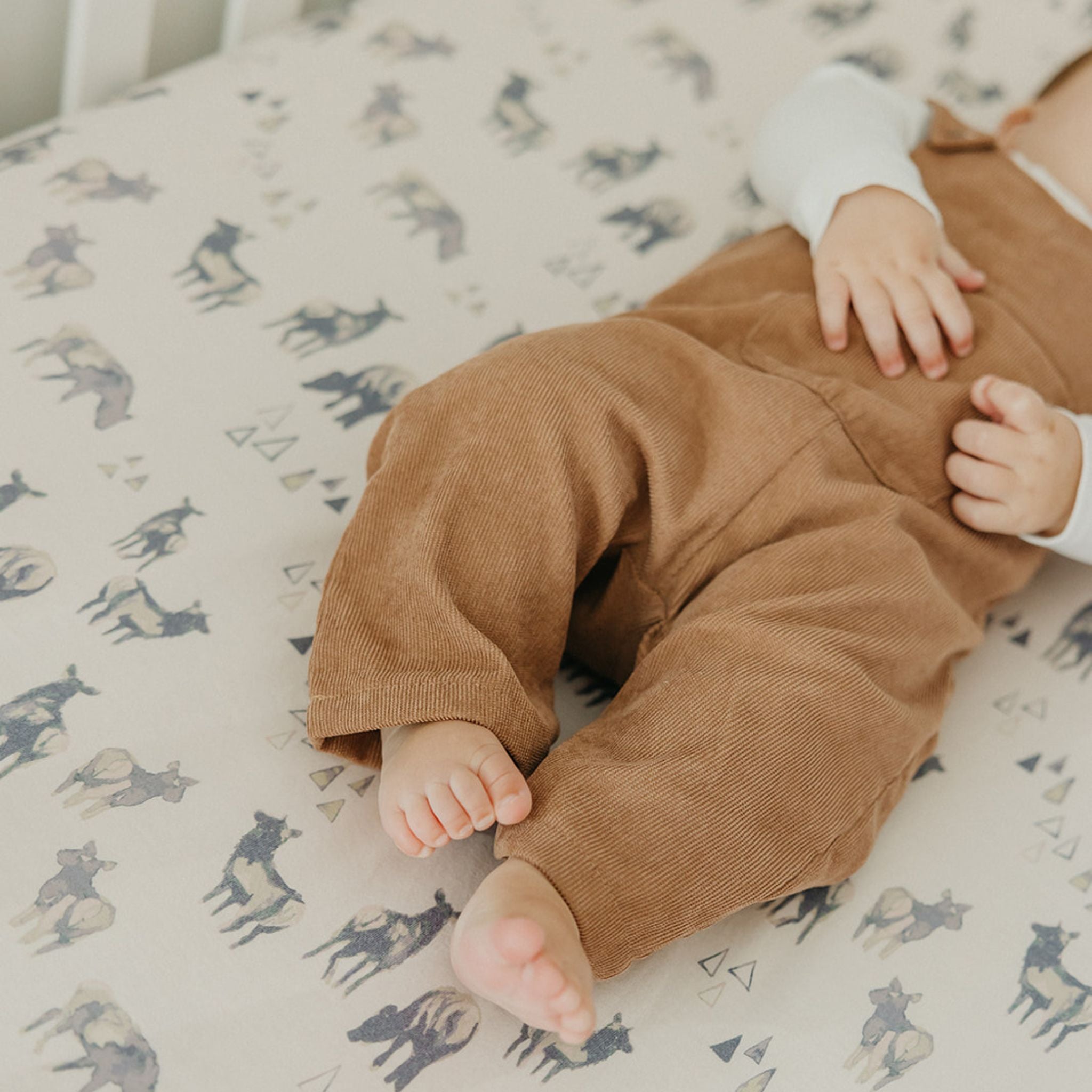 Cozy Fleece Fleece Crib Sheet EvCushy Forest Friends 90x100 Cm