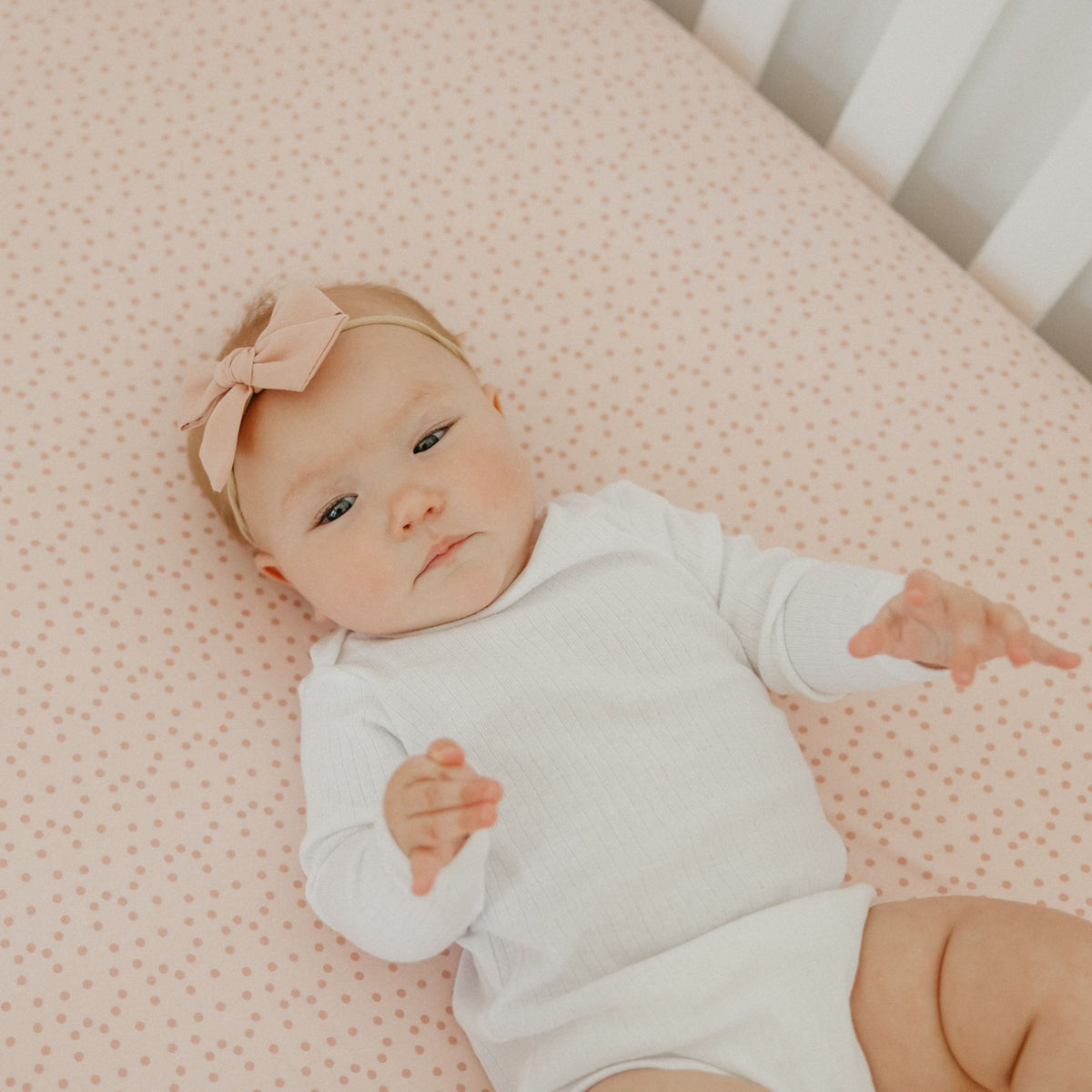 Premium Knit Fitted Crib Sheet - Dottie