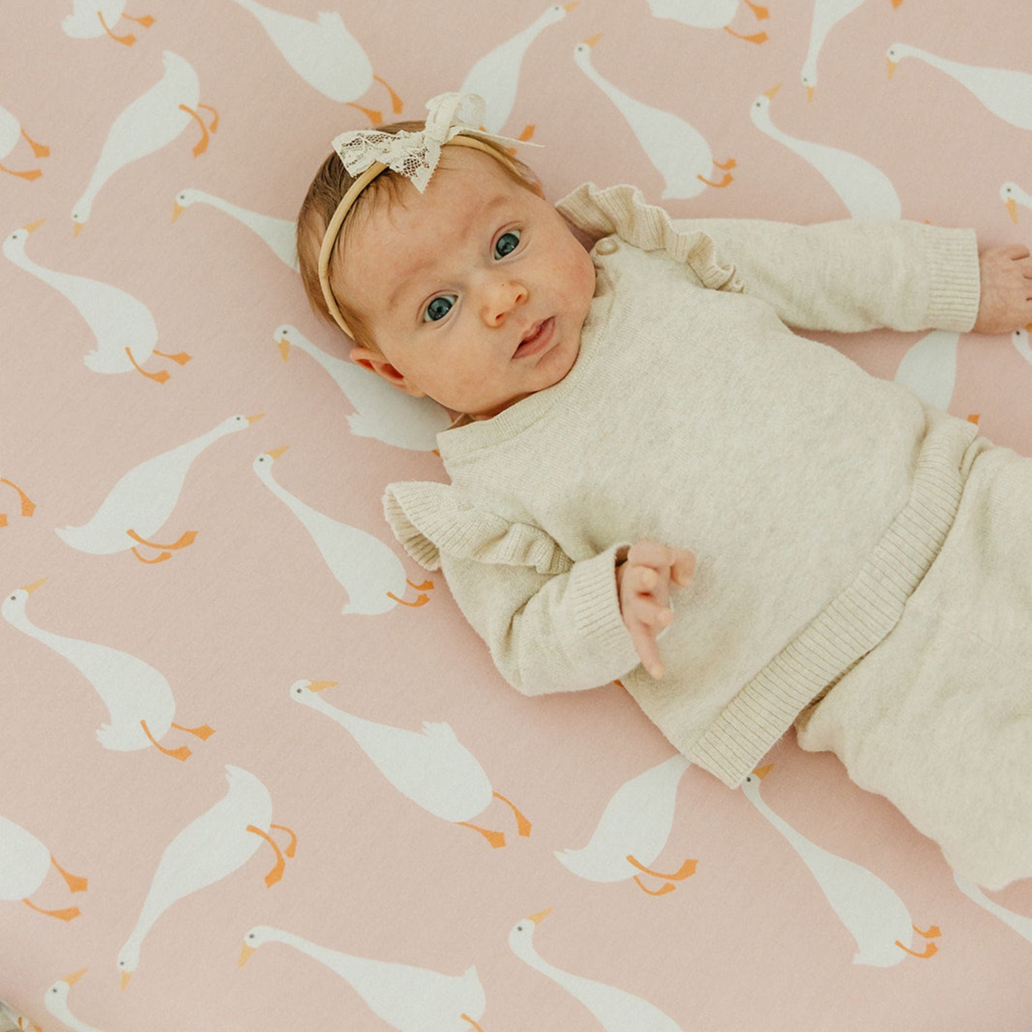 Premium Knit Fitted Crib Sheet - Goosie