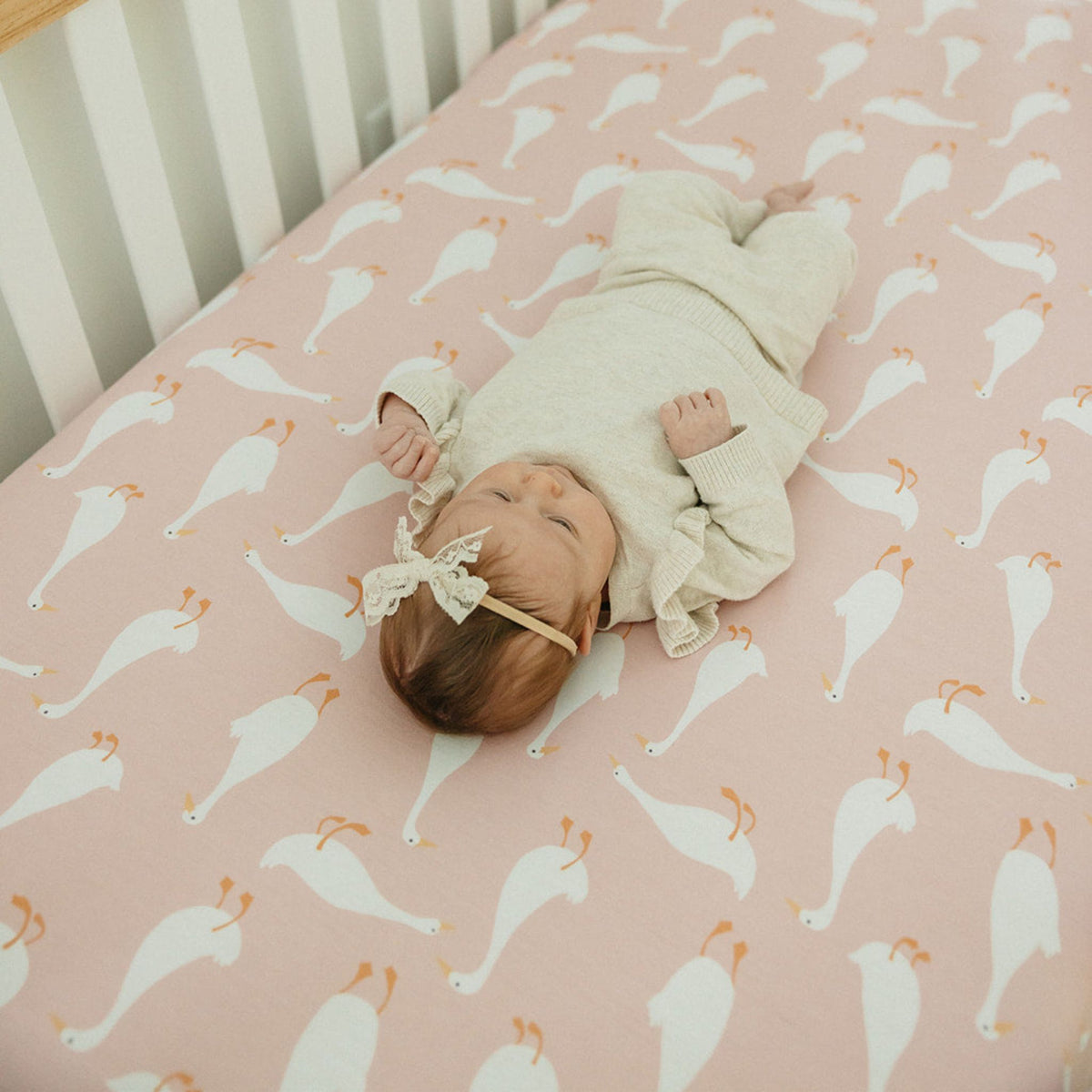 Premium Knit Fitted Crib Sheet - Goosie