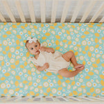Premium Knit Fitted Crib Sheet - Lemon