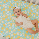 Premium Knit Fitted Crib Sheet - Lemon