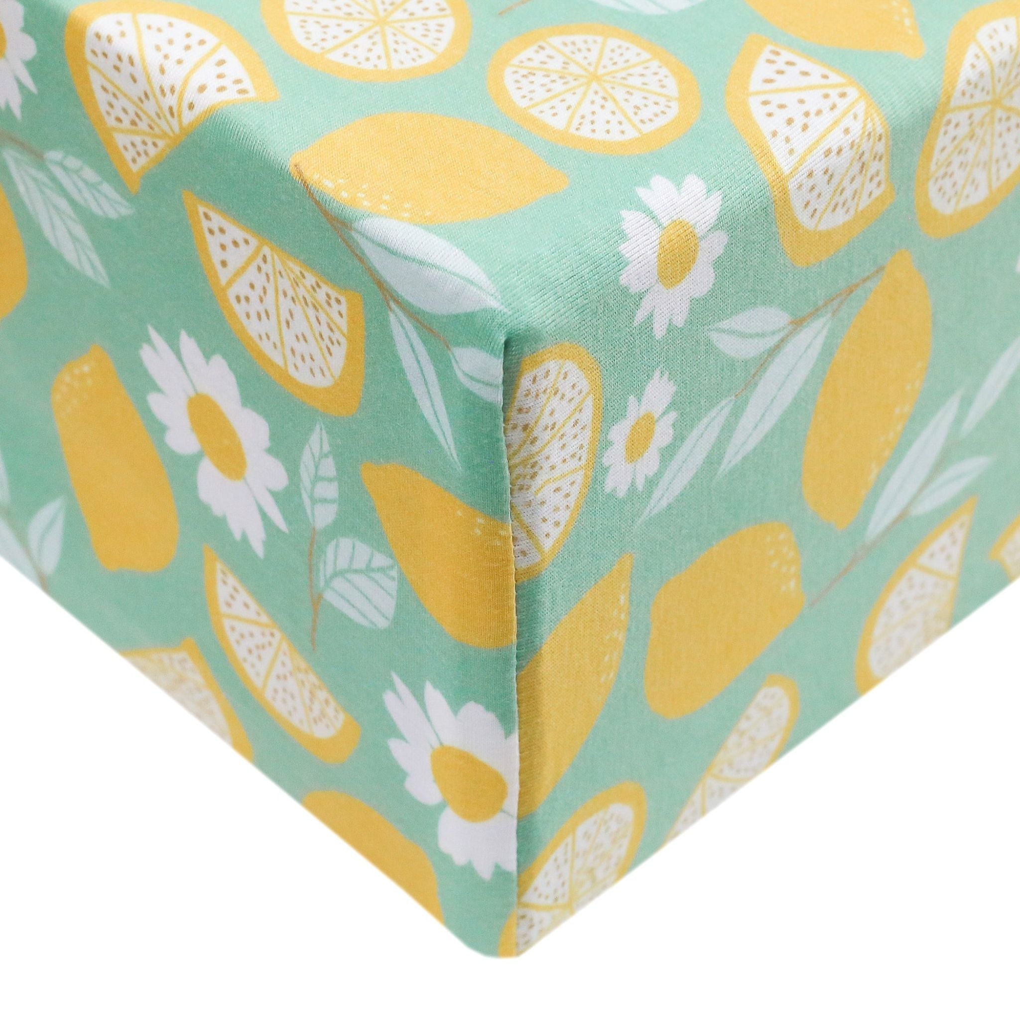 Premium Knit Fitted Crib Sheet - Lemon