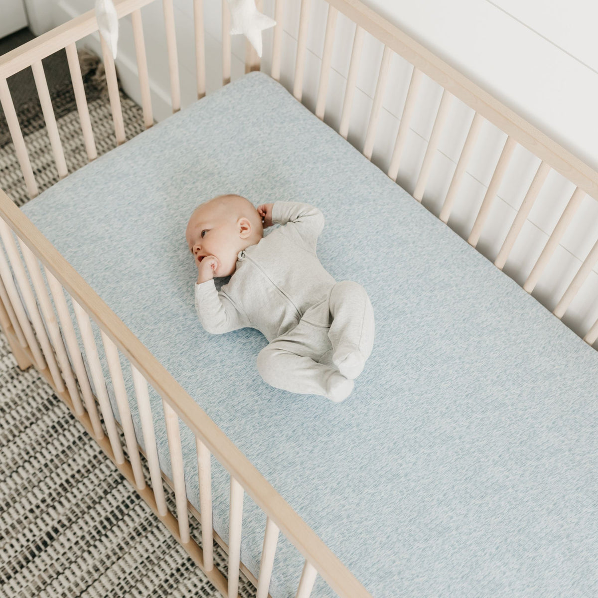 Premium Knit Fitted Crib Sheet - Lennon