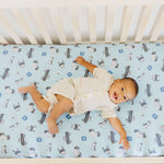Premium Knit Fitted Crib Sheet - Leo