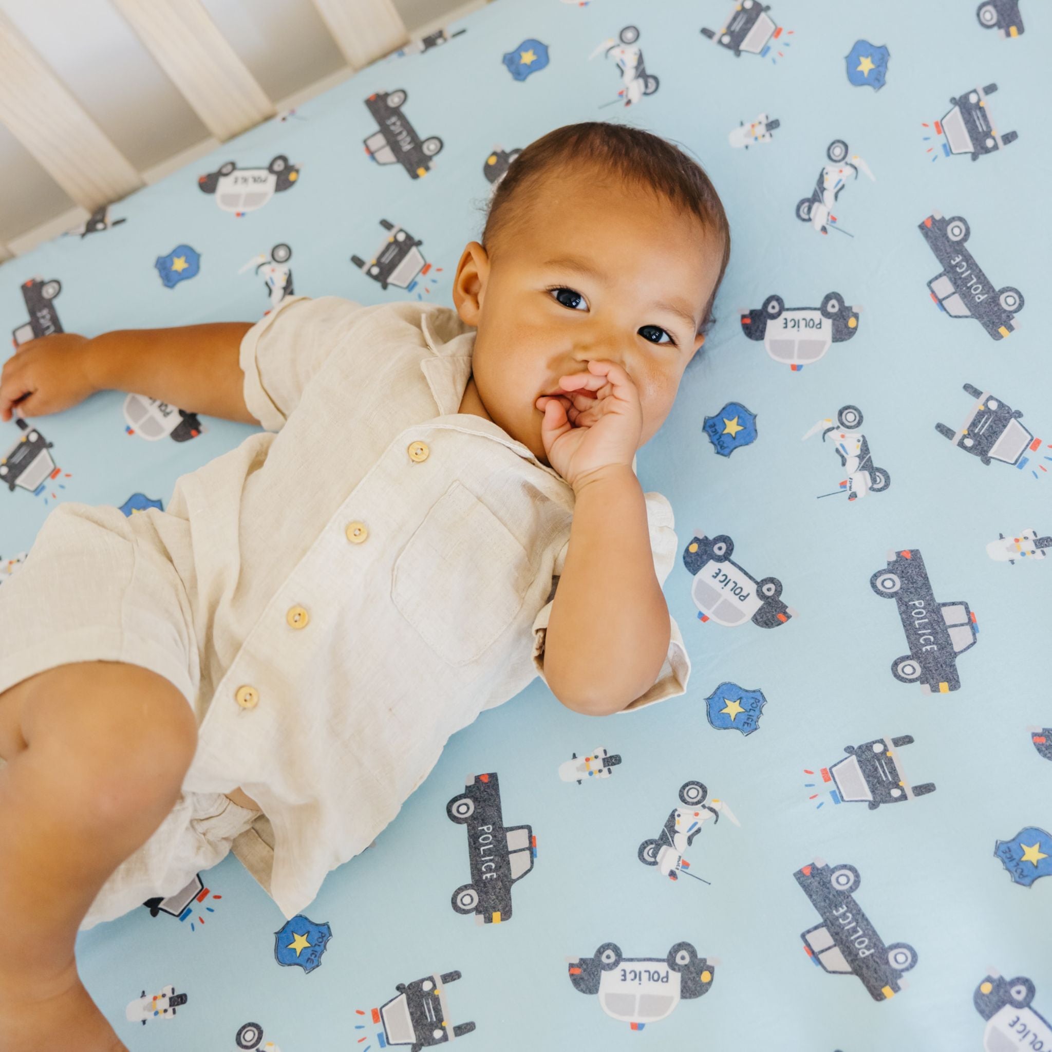 Premium Knit Fitted Crib Sheet - Leo