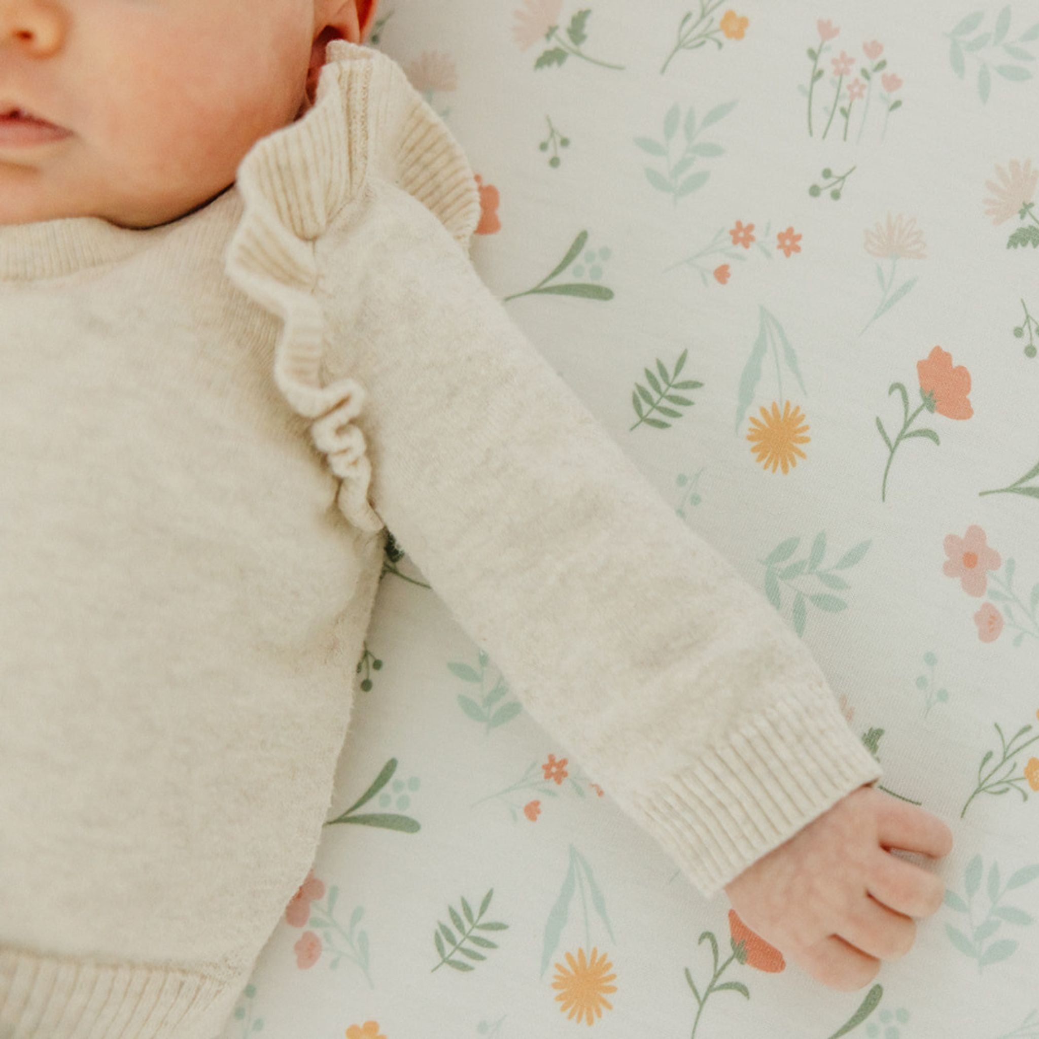 Premium Knit Fitted Crib Sheet - Mabel