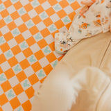 Premium Knit Fitted Crib Sheet - Mickey Mouse Check