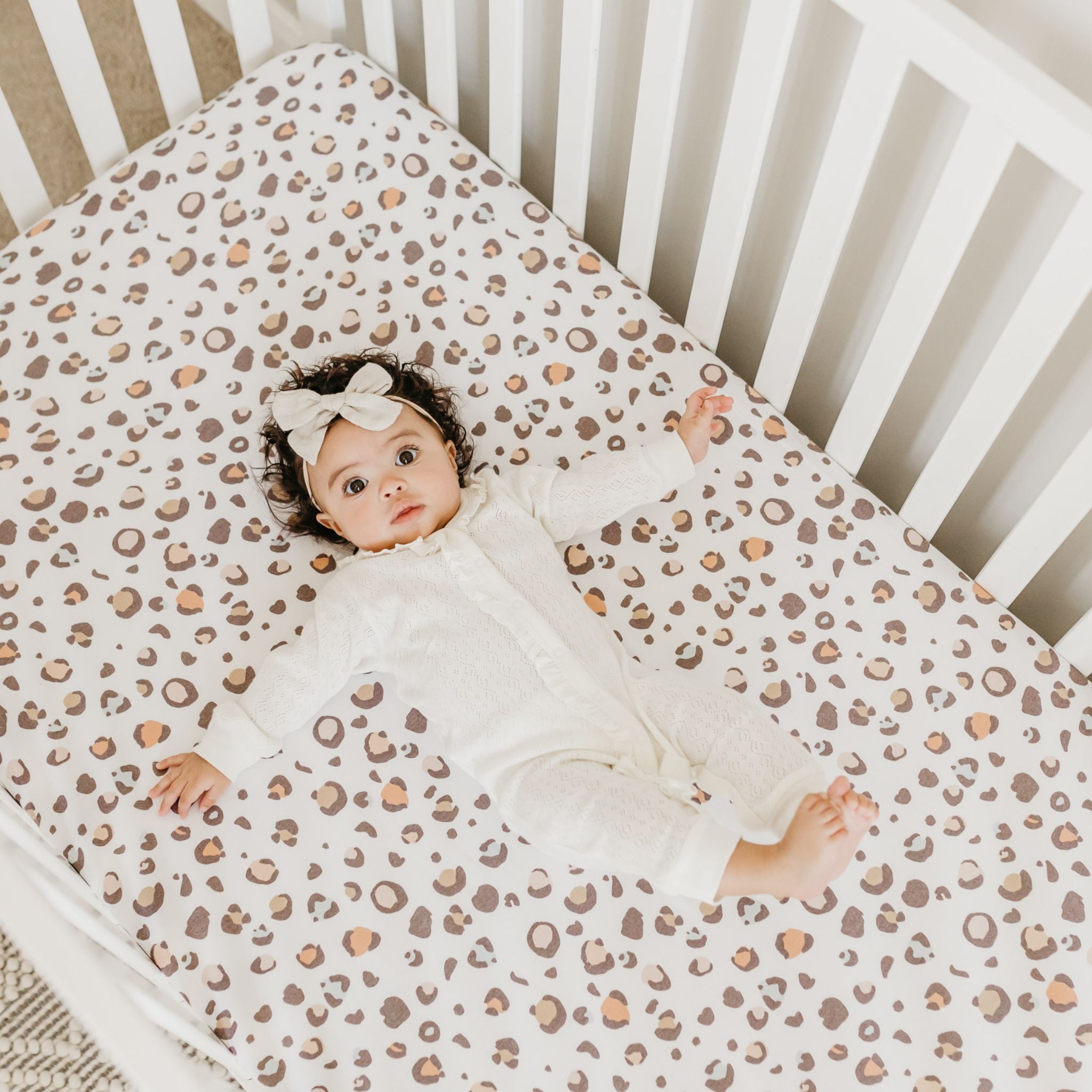 Premium Knit Fitted Crib Sheet - Millie