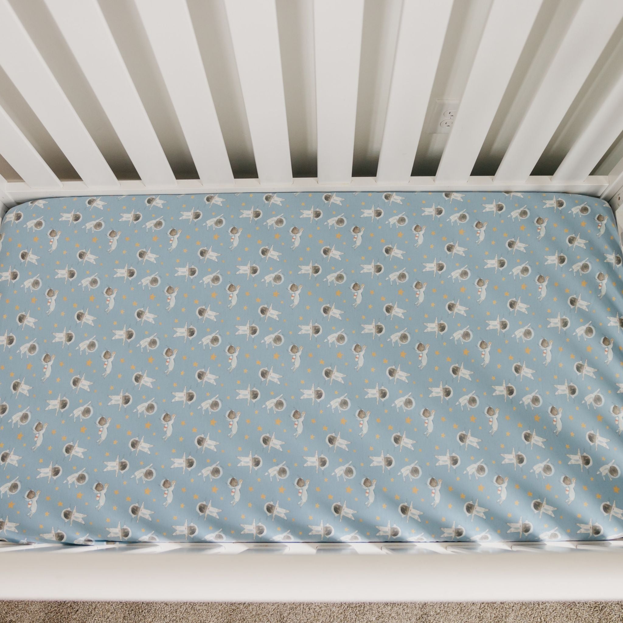 Premium Knit Fitted Crib Sheet - Neil