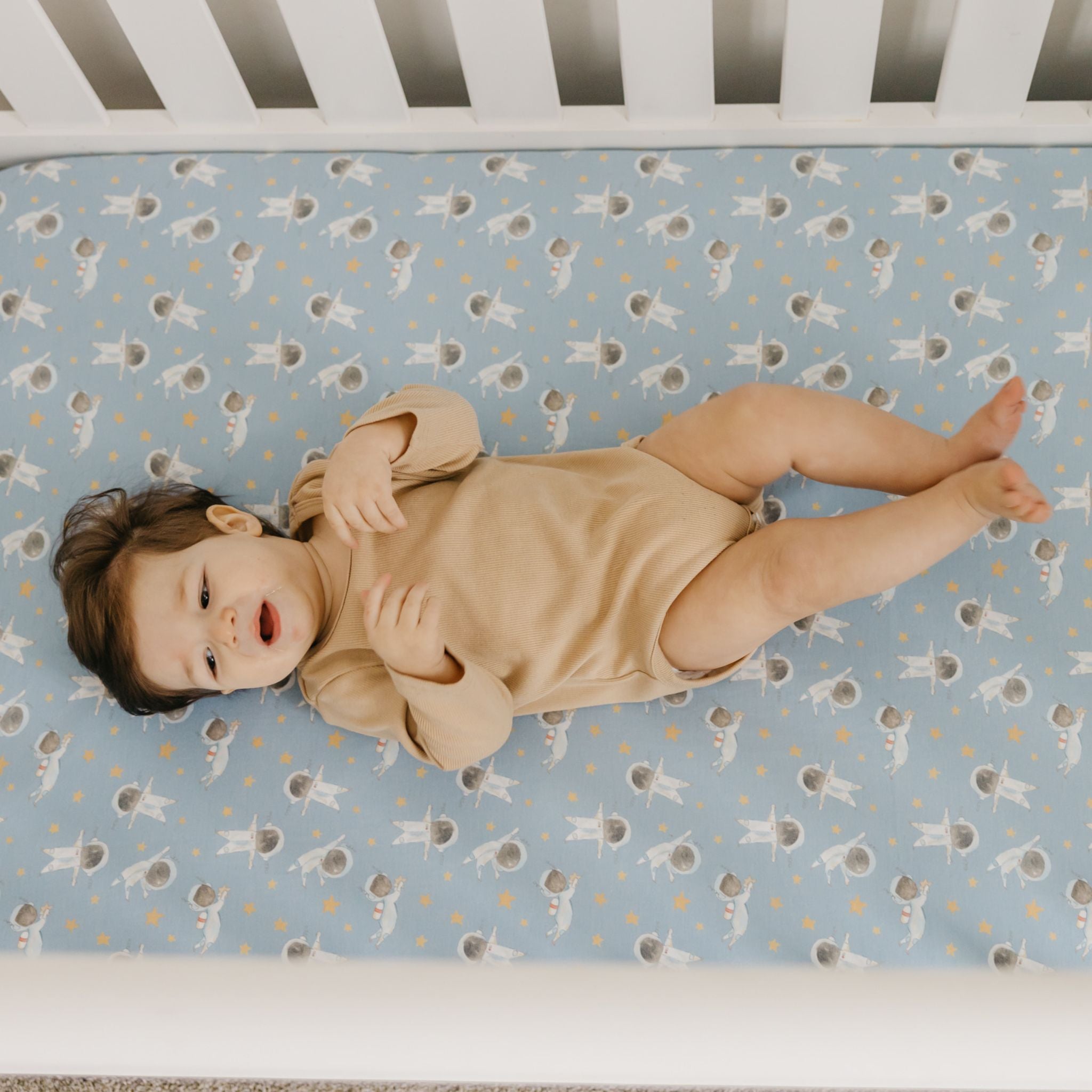 Premium Knit Fitted Crib Sheet - Neil