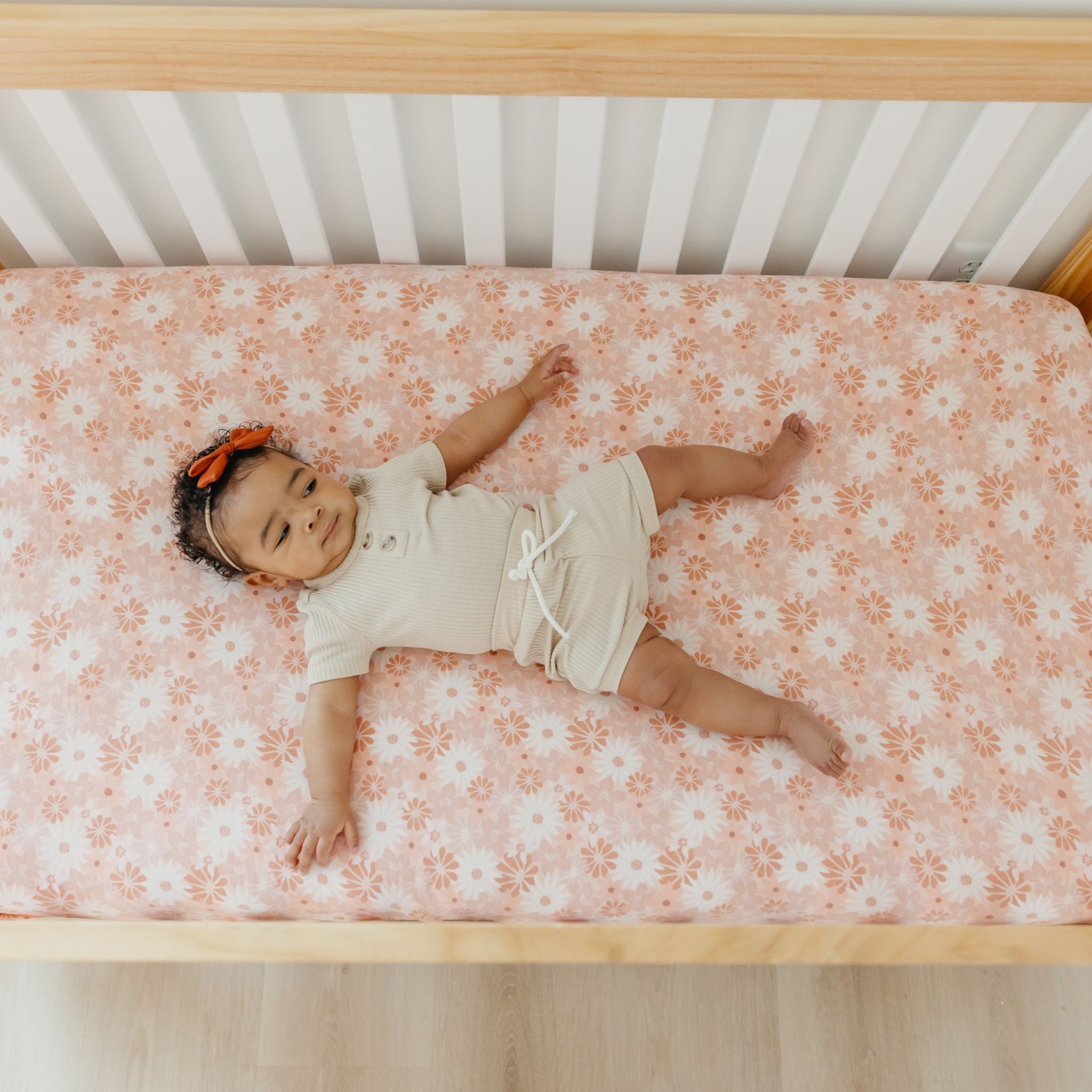 Premium Knit Fitted Crib Sheet - Penny