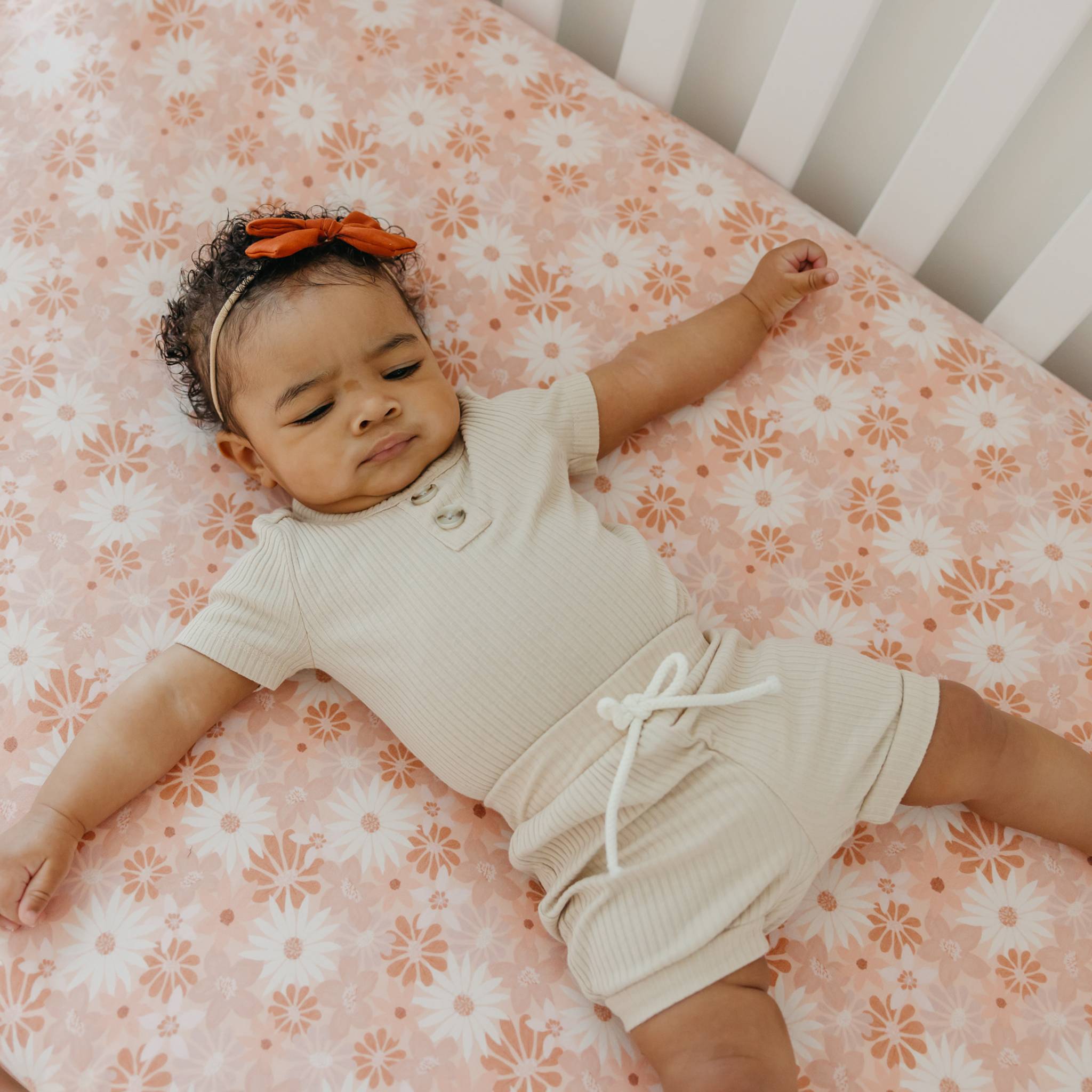 Premium Knit Fitted Crib Sheet - Penny