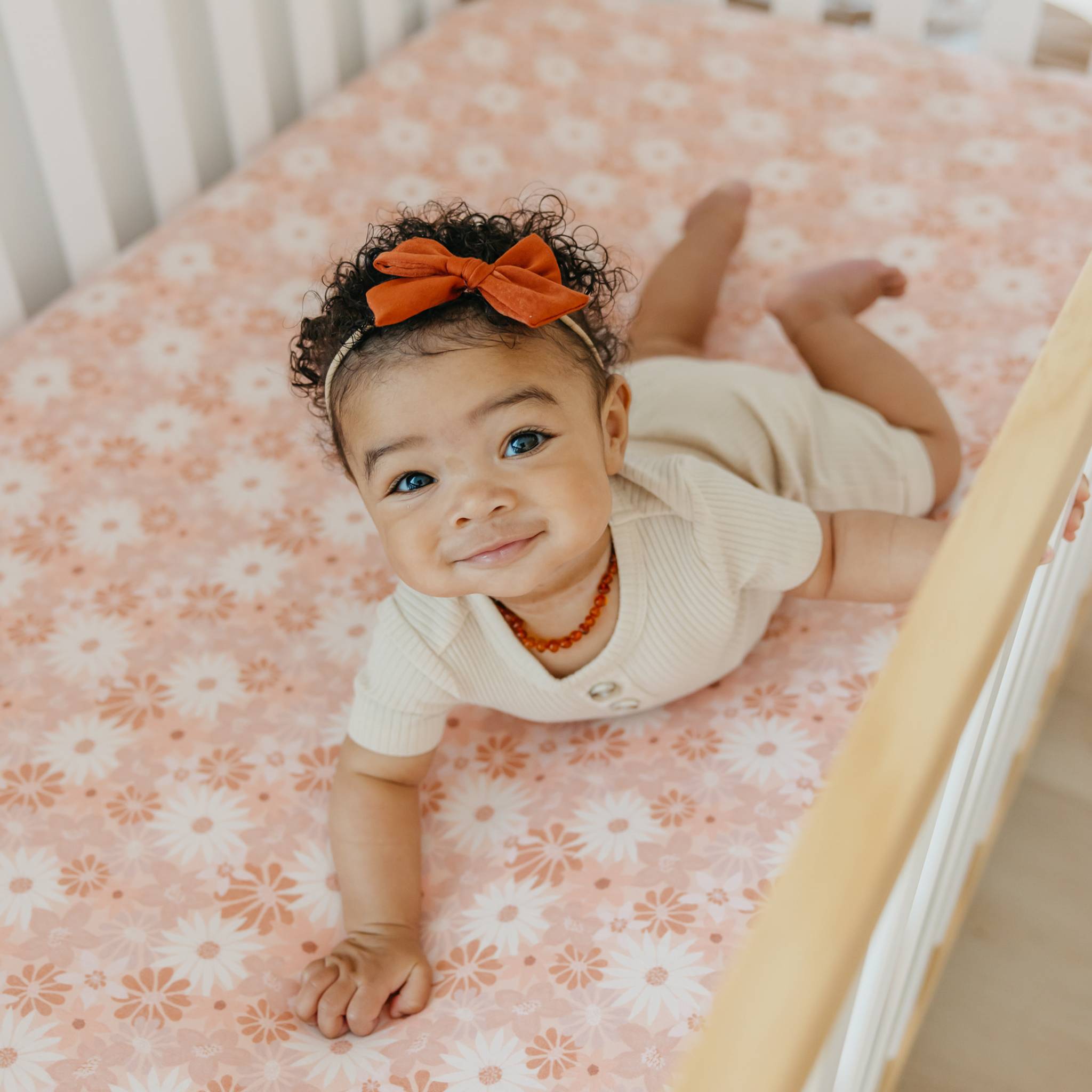 Premium Knit Fitted Crib Sheet - Penny