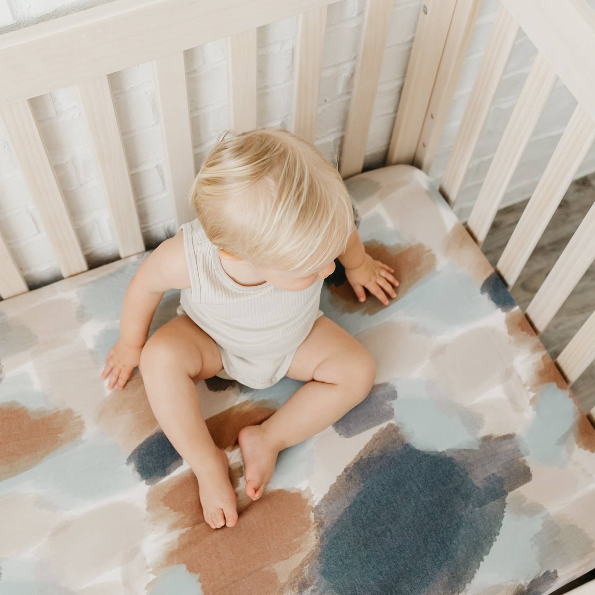 Premium Knit Fitted Crib Sheet - Picasso