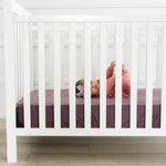Premium Knit Fitted Crib Sheet - Plum