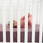Premium Knit Fitted Crib Sheet - Plum