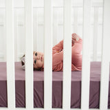 Premium Knit Fitted Crib Sheet - Plum